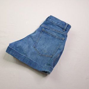 GAP Women's High Waist Denim Shorts - Blue